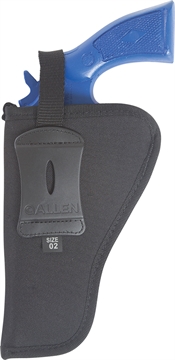 Picture of Allen Cortez Size 02 OWB Style Black Polyester, Adjustable Strap & Belt Loop Mount Type fits 3-4" Barrel Medium-Large DA Revolver Right Hand 44802