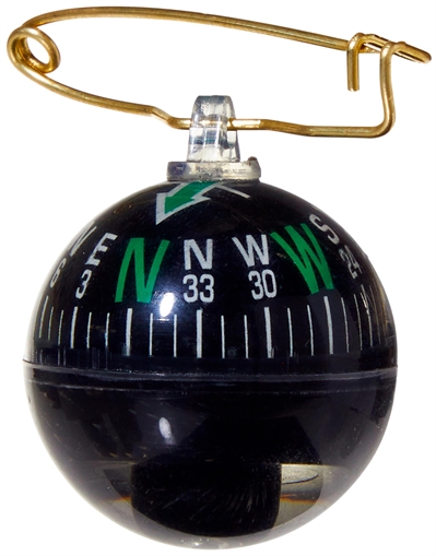 Picture of Allen Compass Black Pin On 1.50" Long Small Includes Safety Pin 484