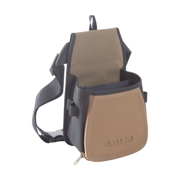 Picture of Allen Eliminator Basic Double Compartment Shooting Bag Black w/Tan Accents, Elastic Loops, Side Pockets & Molded Components 7" x 4.75" x 12" Exterior Dimensions 8303
