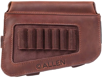 Picture of Allen Westcliff Buttstock Cartridge Carrier 7rd Leather Rifle Buttstock Mount Features Raised Cheek Piece 8519