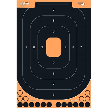 Picture of Allen Adhesive Splash Handgun Training Target 12x18" Orange and Black 5/ct 15501