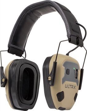 Picture of Allen Company ULTRX Bionic Fuse E-Muff, Electronic Earmuff, NRR 22dB, Bluetooth 5.3, Rechargeable, Rubberized Protective Coating, Flat Dark Earth 4151