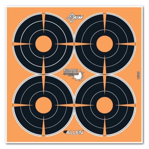 Picture of THE ALLEN COMPANY, INC. AIM ADHESIVE SPLASH 3IN BULLSEYE 12 SHEETS 48 PIECES 15326