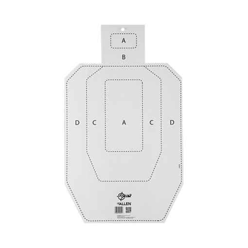 Picture of Allen Company EZ AIM Adhesive, Coroplast IPSC Silhouette, 18"x30", Single Pack, White 15575