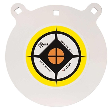 Picture of EZ-Aim Hardrock 10" AR500 Steel Gong Shooting Target .50" Thickness White / Yellow / Black 15600