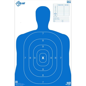 Picture of Allen EZ Aim B27 Pro Silhouette Paper Target Blue 23" x 35" 50/ct 15745
