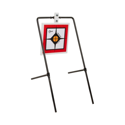 Picture of Allen EZ-Aim Hardrock AR500 Square Spinner Target & Stand for Rimfire Rounds & Centerfire Pistols 9.5"W x 20"H White/Red/Black 15367
