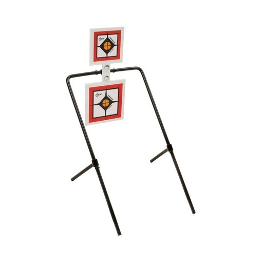 Picture of Allen EZ-Aim Hardrock AR500 Square Spinner Targets & Stand for Rimfire Rounds & Centerfire Pistols 9.5"W x 22.75"H White/Red/Black 15365