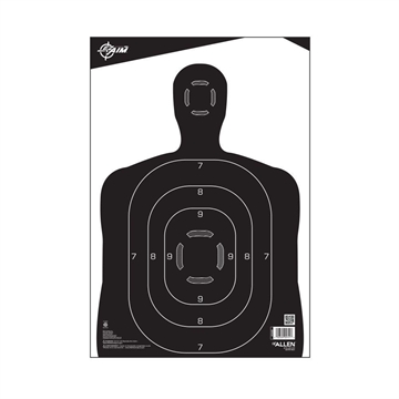 Picture of Allen EZ-Aim Silhouette Paper Shooting Targets 12"W x 18"H Black 100/ct 15400