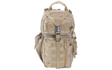 Picture of Allen Company Lite Force Tactical Sling Pack, Tan Endura Fabric, Sling Design, Padded Adjustable Single Shoulder Strap, Conceal Carry Compatible, Large Main Compression Strap, Water Bottle and Sunglasses Pockets, Hydration Compatible, 18"x9.75"x7.5", 1200 Cubic Inches 10855