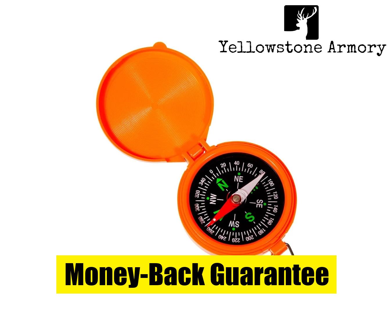 Allen Pocket Compass W/Lid Orange 487-img-0