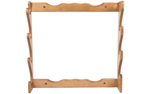 Picture of Allen Company Four Gun Wooden Wall Rack, Solid Wood Construction, 24.5"X24.5"x4.25", Natural Finish 18550
