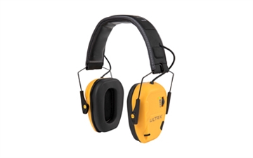 Picture of Allen Company ULTRX Bionic E-Muff, Electronic Earmuff, NRR 22dB, Rubberized Protective Coating, Interstate Yellow 4149