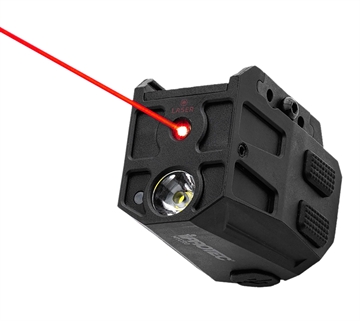 Picture of Alliance Consumer Group IPRMLT0004 MYCRO Rail Mount Light Matte Black PA66 Nylon 50/150/300 Lumens Red Laser