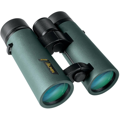 Picture of Alpen Optics Alpen Wings Binoculars 10X42 Wide Angle, Open Bridge, BAK4 Glass, Green 546