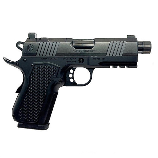 Picture of Alpha Foxtrot 1911 S15 Handgun 9mm Luger 15rd Magazine 4.25" Threaded Barrel Black Bob Tailed AA28X1QMB-PDBK15