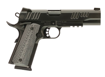 Picture of ALPHA FOXTROT AF1911-E HGA 45 AUTO 5IN BBL MATTE BLACK DLC 7RD NOVAK SIGHT AA01X4END-MDBK07