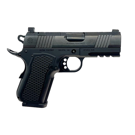 Picture of Alpha Foxtrot AF1911-S15 AMBI-BOB Handgun 9mm Luger 15rd Magazine 3.5'' Threaded Barrel Optic Ready DLC Black AA35X1QMD-PDBK15