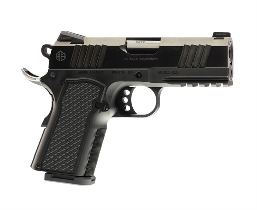 Picture of ALPHA FOXTROT AF1911-S15 HGA 9MM 3.25IN THREADED BBL POLISHED BLACK DLC 15RD NOVAK SIGHTS AA03X1ANB-PDBK15