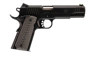 Picture of ALPHA FOXTROT AF1911E HGA 45 AUTO 5IN BBL POLISHED BLACK DLC 7RD NOVAK SIGHTS AA01X4END-PDBK07