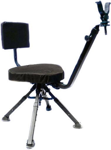 Picture of BenchMaster Ground Hunting Shooting Chair 4 Leg Rotating Steel Black BMGBSC2