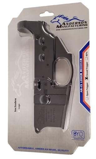 Picture of Anderson AM-15 Forged Stripped AR Lower - Black | Closed Trigger Guard | Retail Packaging D2-K067-B000-0P