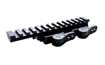 Picture of American Defense Mfg. AD-1700, Quick Detach Riser Mount, Titanium Lever, Fits Picatinny, Anodized Finish, Black AD-1700-XLR-TL