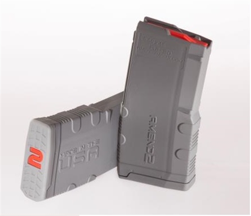 Picture of AMEND2 M2 5.56MM 20RD AR15 WITH RED FOLLOWER GRAY POLYMER MAGAZINE ( 50 PER CASE ) 556GRY20M2