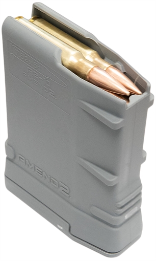 Picture of Amend2 Magazine, Mod 2, 308 Winchester/762NATO, 10 Rounds, Fits AR10/SR25 Pattern Rifles, Polymer Construction, Gray 762MOD2GRY10