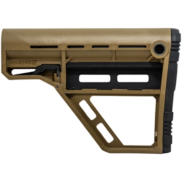 Picture of Amend2 Amend2 AMS Modular Mil Spec Carbine Stock Base M-Lok Coyote Brown AMSBASECYT