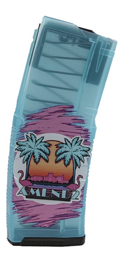 Picture of Amend2 MOD C AR-15 Mag - Translucent Miami Vice Teal | 30rd | 5.56 NATO 556MODCVICE30