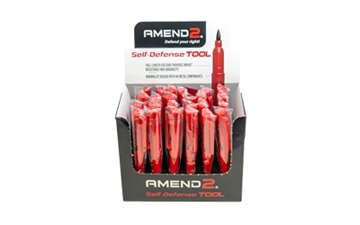 Picture of AMEND2 G10 RED REINFORCED SELF-DEFENSE TOOL POS DISPLAY ( 24 PENS PER DISPLAY ) SDTOOLDISP