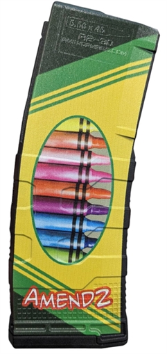 Picture of AMEND2 MOD3 5.56MM 30RD AR15 /M4/M16 CRAYON BULLETS POLYMER MAG AMCHAR EXCLUSIVE( 50 PER CASE ) 5M3CYN30