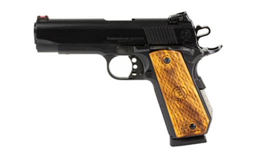 Picture of American Classic Bobcut, Semi-automatic, 1911, Commander, 45ACP, 4.25" Barrel, Blued Finish, Black, Wood Grips, Novak-Style Sights, 1 Magazine, 8Rd 85643