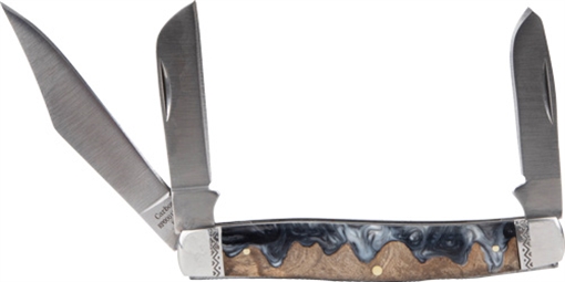 Picture of AMERICAN BUFFALO KNIFE & TOOL ROPER LAHAR SERIES 3BLADE STOCKMAN 3.25" WOOD RESIN HNDL RP0001CLB