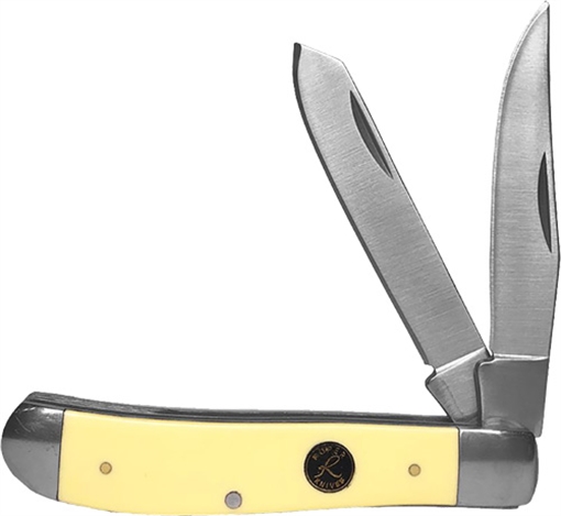 Picture of AMERICAN BUFFALO KNIFE & TOOL ROPER PECOS TRAPPER 2.5" LINER LOCK CREAM HANDLES RP0008CYD