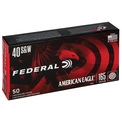 Picture of American Eagle Handgun Ammunition .40 S&W 165 gr FMJ 1130 fps 1000/ct AE40R3C