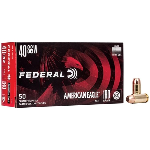 Picture of American Eagle Handgun Ammunition .40 S&W 180 gr 1000 fps FMJ 1000/ct AE40R1 BK