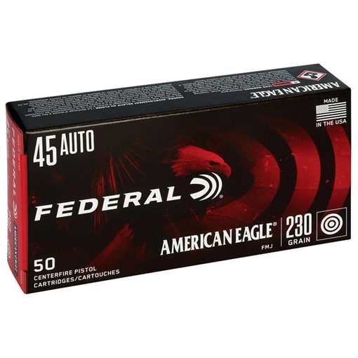 Picture of American Eagle Handgun Ammunition .45 ACP 230 gr FMJ 890 fps 1000/ct AE45A BK