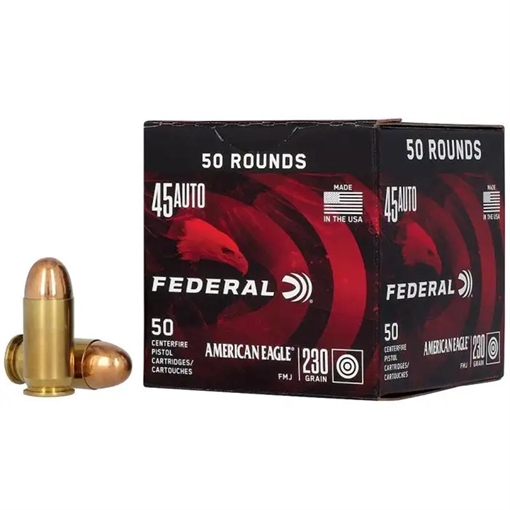Picture of American Eagle Handgun Ammunition .45 ACP 230 gr FMJ 890 fps 1000/ct AE45A50C