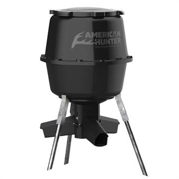 Picture of American Hunter Gravity Feeder w/Nesting Hopper 30 Gallon Capacity Black AH225GRAV