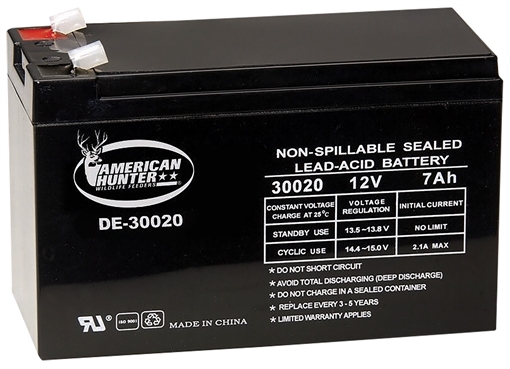 Picture of American Hunter HR Rechargeable Battery Black 12 Volt 7 AMP DE30020