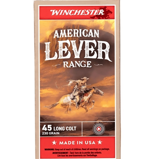 Picture of Winchester AMERICAN LEVER RANGE 45 COLT 250GR LEAD RN 50/BOX W45CAL