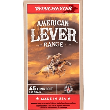 Picture of Winchester AMERICAN LEVER RANGE 45 COLT 250GR LEAD RN 50/BOX W45CAL