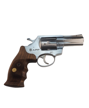 Picture of AMERICAN PREC FIREARMS R1 REVOLVER HGR 357 MAG 3 IN BBL STAINLESS 6 SHOT WOOD COMBAT GRIPS R1357SS3