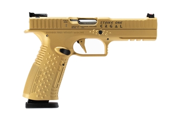 Picture of AMERICAN PREC FIREARMS STRIKE ONE ERGAL HGA 9MM 5 IN BBL ADJ SIGHT COMP TRIG GOLD 2/17RD MAGS AFS1E-9-GD-17
