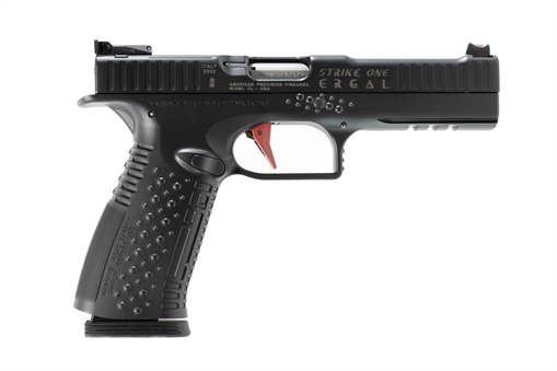 Picture of AMERICAN PREC FIREARMS STRIKE ONE ERGAL PRO HGA 9MM 5 IN BBL ADJ SIGHT COMP TRIG SILVER 2/17RD MAGS AFS1EP-9-SL-17
