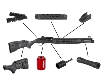 Picture of AMERICAN PREC FIREARMS TONI SYSTEM BUNDLE KIT FOR BERETTA 1301 COMP BLACK BUKIT1301COBK