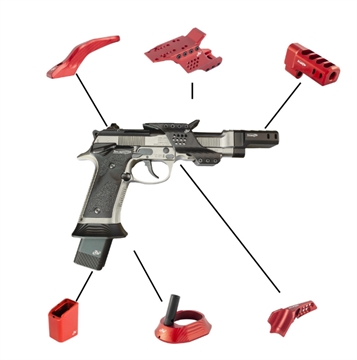 Picture of AMERICAN PREC FIREARMS TONI SYSTEM BUNDLE KIT FOR BERETTA 92X RED BUKIT92XRE
