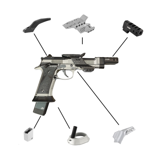 Picture of AMERICAN PREC FIREARMS TONI SYSTEM BUNDLE KIT FOR BERETTA 92X SILVER BUKIT92XSL